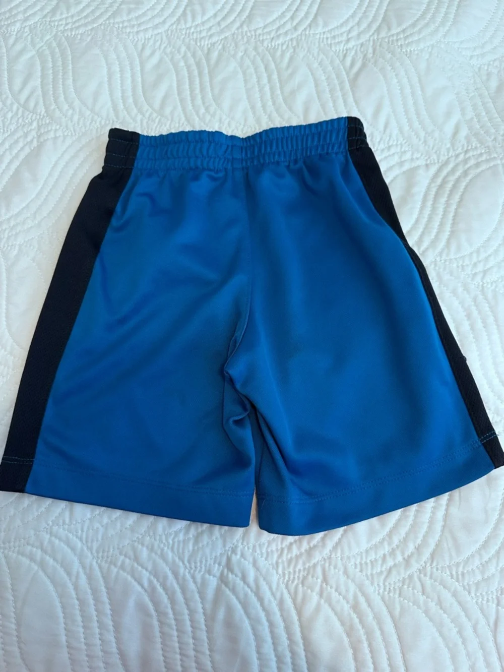 Nike Kids' Blue Athletic Shorts with Black Side Panels Sz. 5